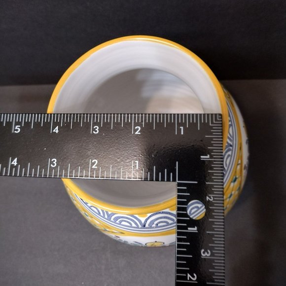 Hand Painted Pottery Vase, Modra Slovakia style Czechoslovakian Ceramic Floral - Picture 7 of 8